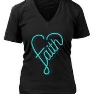 Faith heart shaped shirt